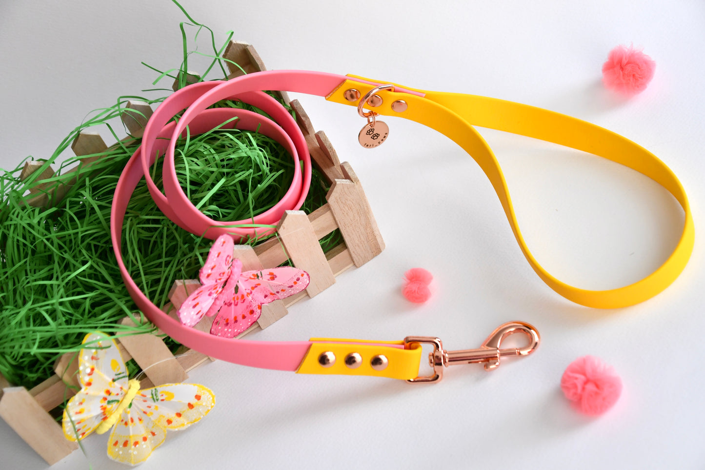 PLUMERIA biothane leash