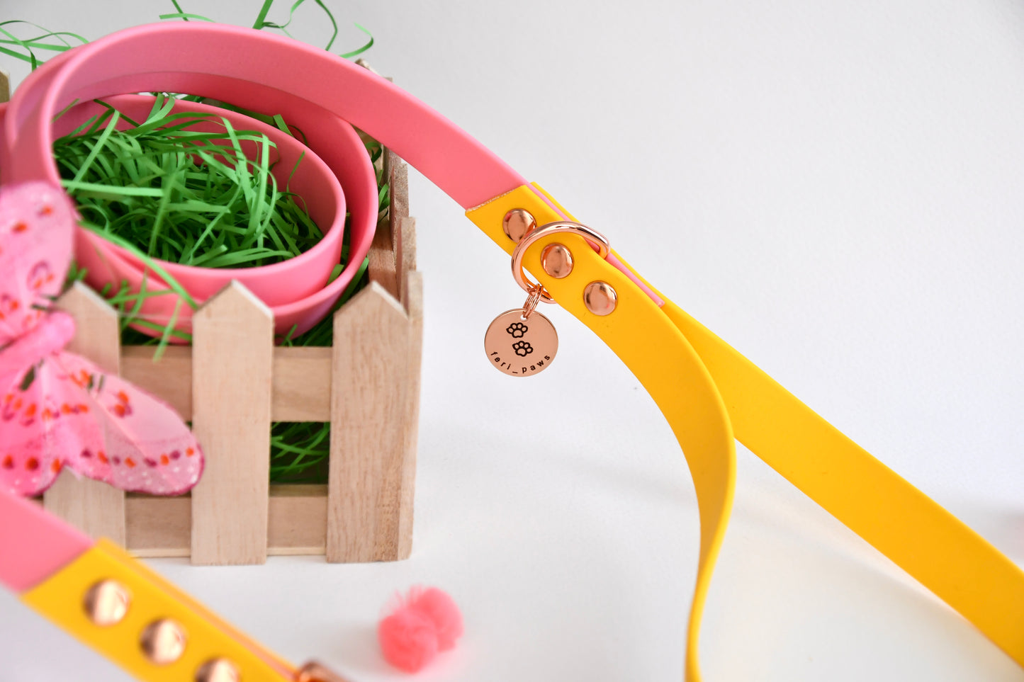 PLUMERIA biothane leash