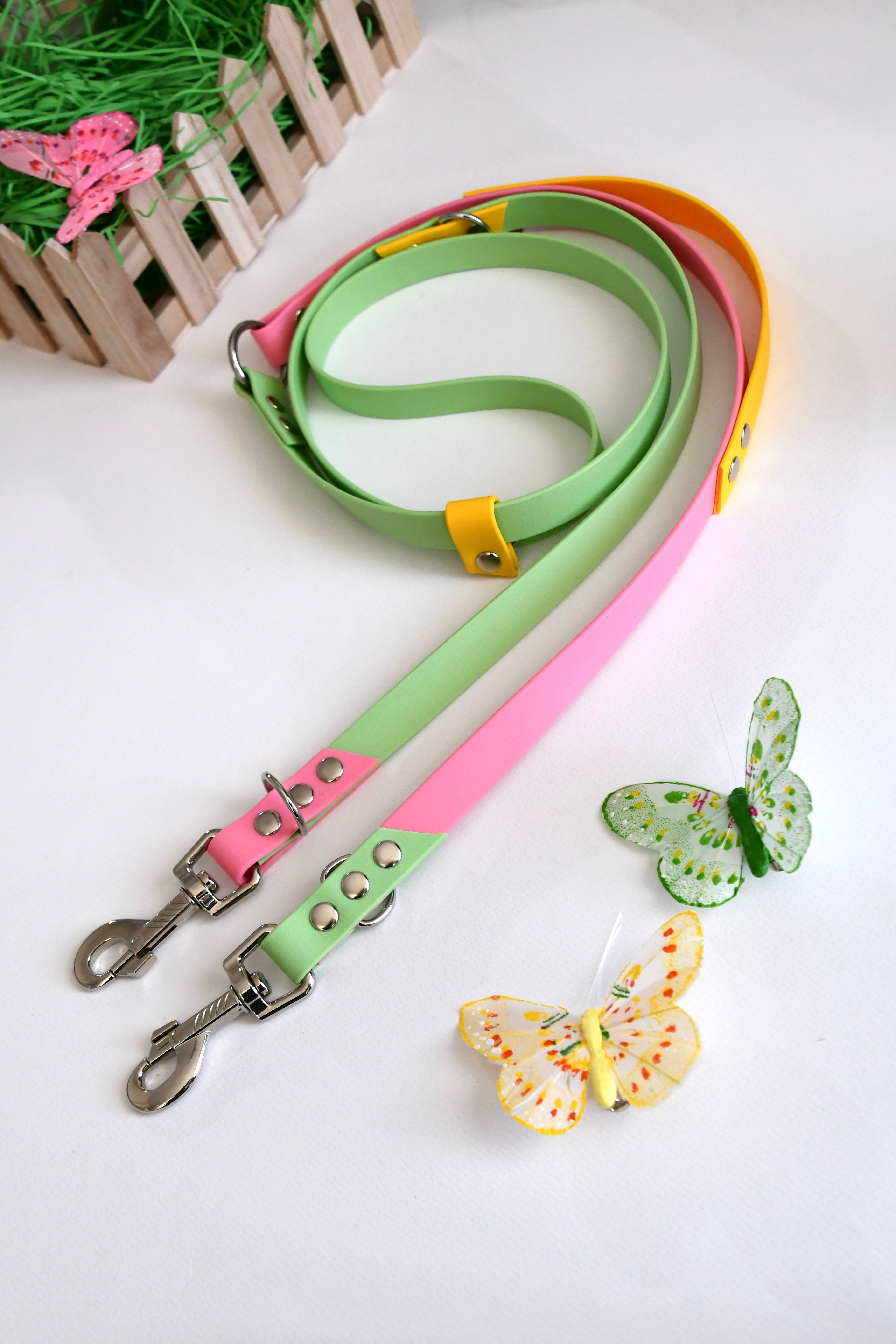BUTTERFLIES biothane multi leash