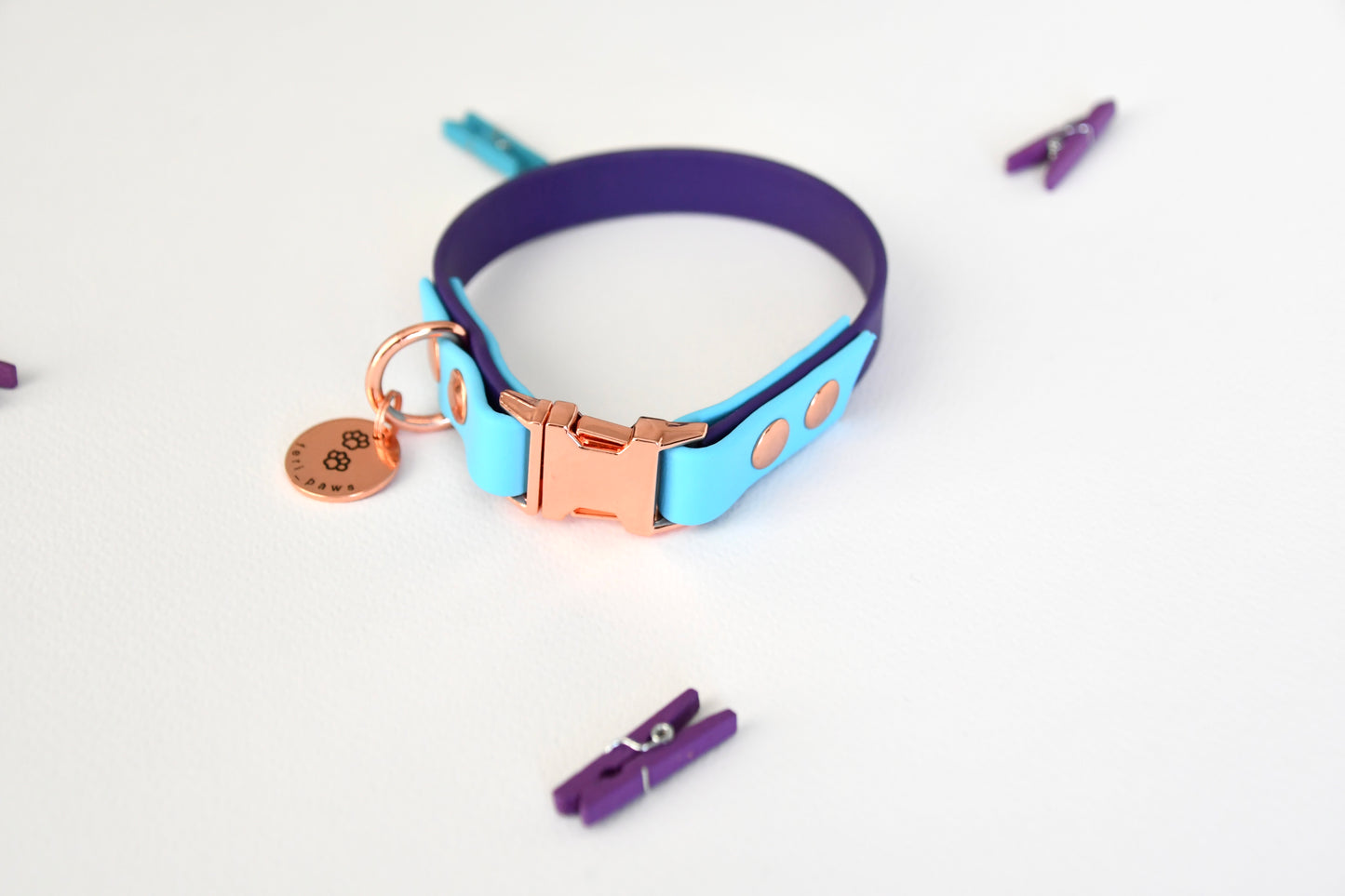 PURPLE SKY  biothane collar