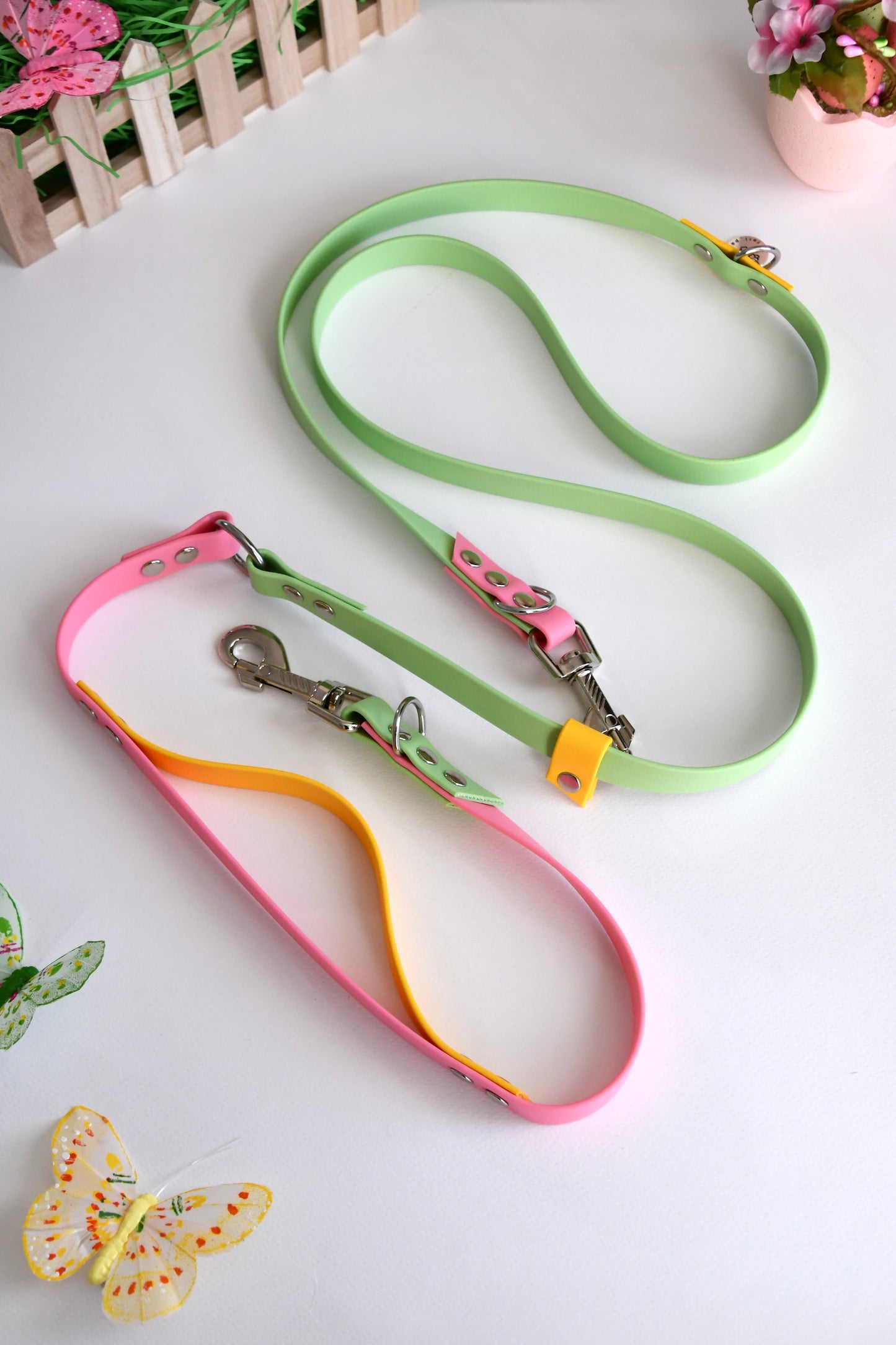BUTTERFLIES biothane multi leash